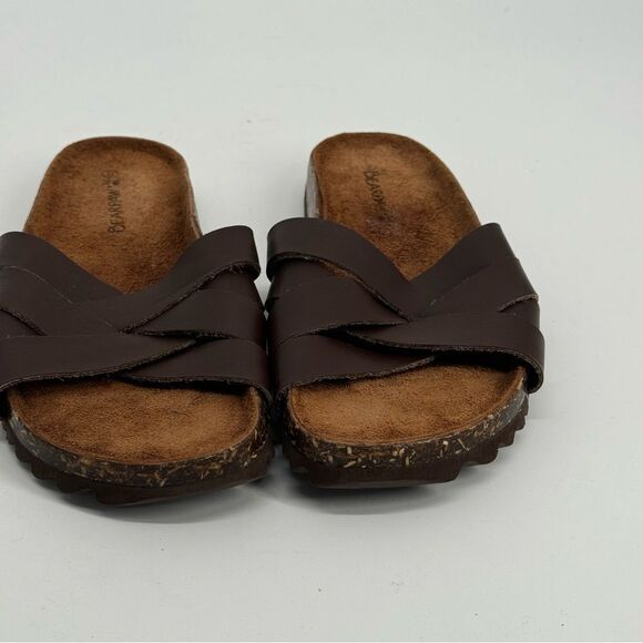 Bearpaw Women's Leather Slip on Slide Sandals Size 8 New - Picture 7 of 9